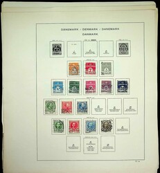 1855-1950, alte Sammlung auf Blättern, dabei Dänemark, Finnland, ...