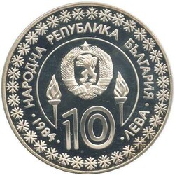 1984, 10 Lewa Winterolympiade Silber, PP
