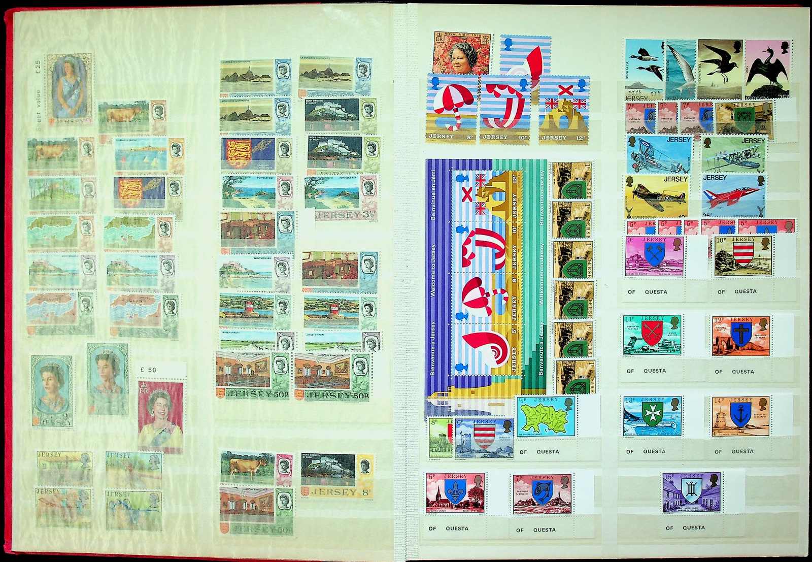 Steckbuch mit Sammlungsposten, sehr vielseitig, Sätze, Blöcke ...