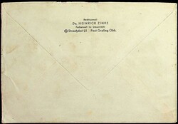 1952, Bauten, mit weiteren Zusammendrucken auf Auslands-Bedarfsbrief, ...