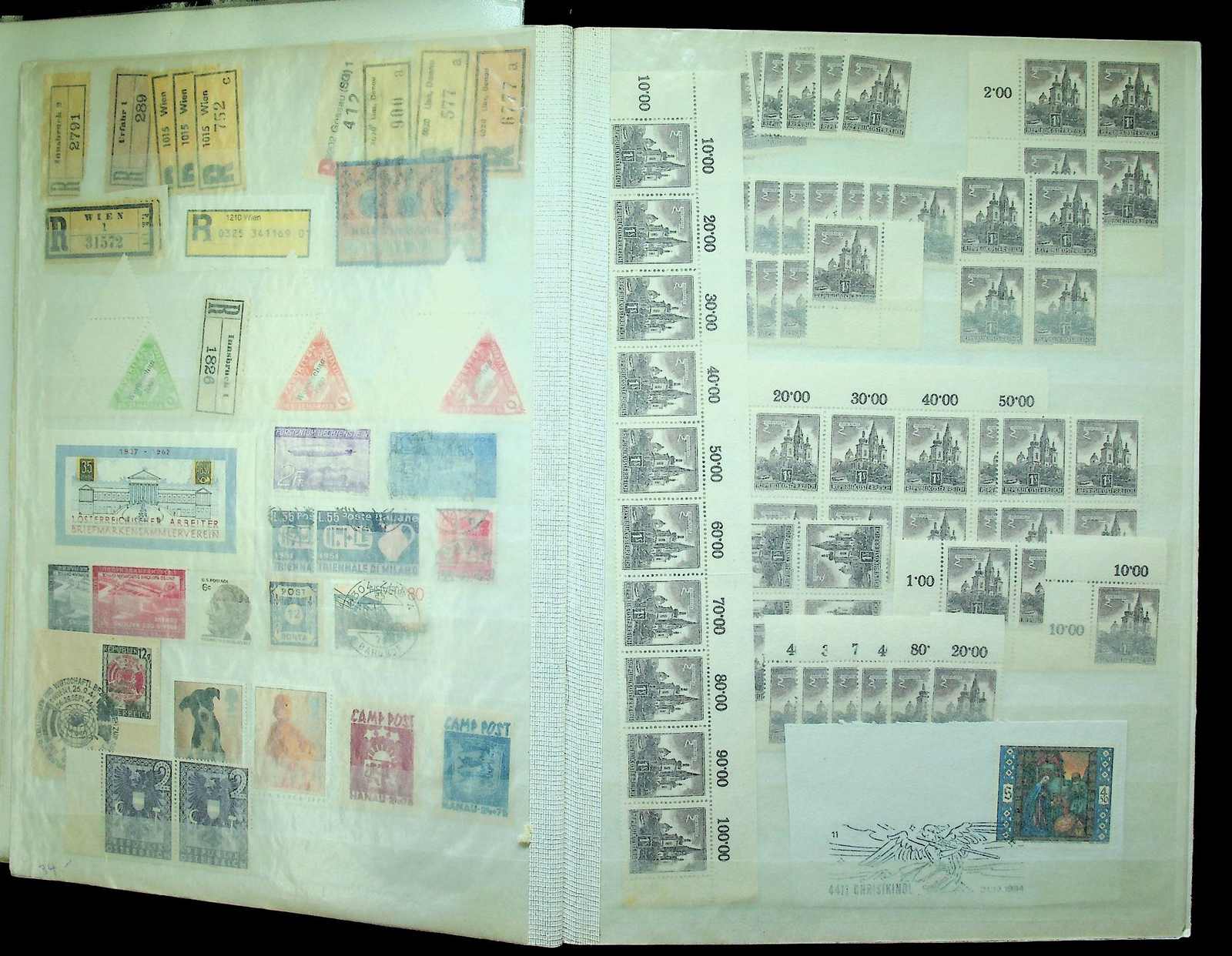 1867-2005, dickes Steckbuch mit schönem Bestand Marken und Blocks, ...