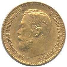 1898, 5 Rubel Gold, Nikolaus II, 4,3 gr. 900er, Erh. ss