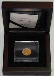 1904, 5 Rubel Gold, Nikolaus II, 4,3 gr. 900er, gekapselt im Holzetui ...