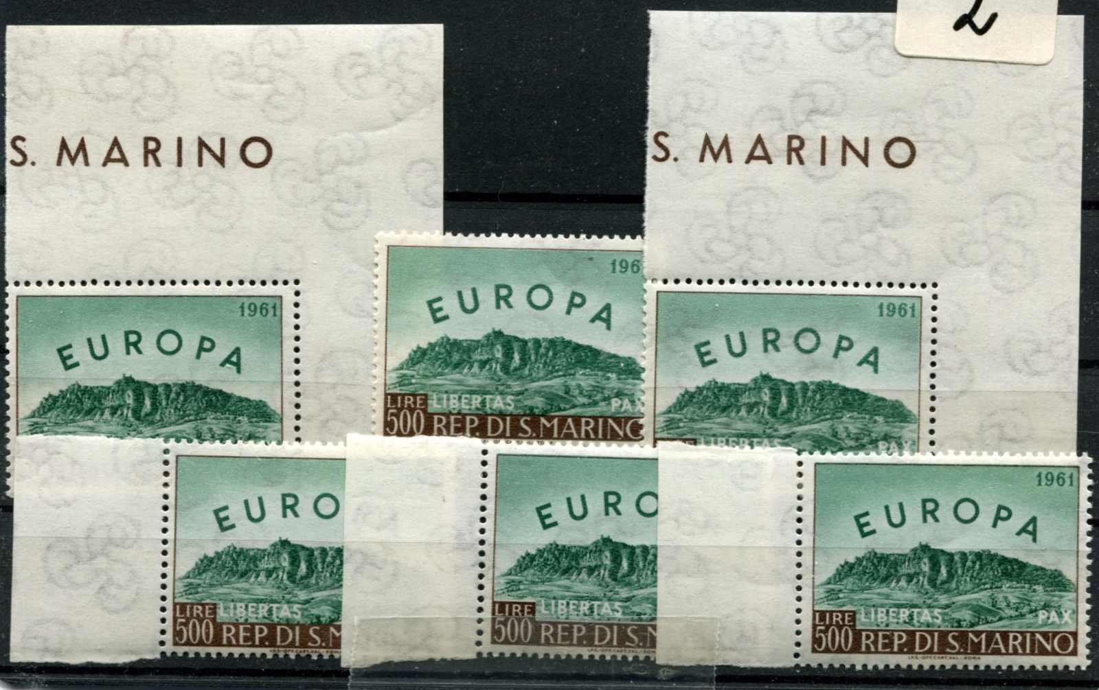1961, 500 L. Europa, 5 Marken, Mi.240,-