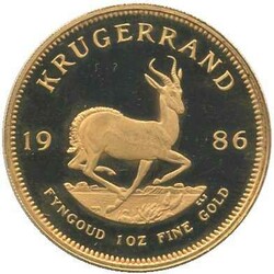 SÜDAFRIKA: 1986, 1 Oz. Gold Krügerrand, gekapselt, in Erh. ...