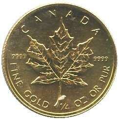 KANADA: 1987, 10 Dollar 1/4 Oz Gold, Maple Leaf, 7,75 gr. fein, Erh. ...