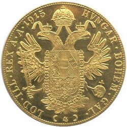 1915, 4 Dukaten Gold, Neuprägung, 13,76gr. fein, sehr gute Erh. fast ...