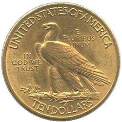USA: 1915, 10 Dollar Gold, Indianer, 16,72 g. 900/1000, leichte ...