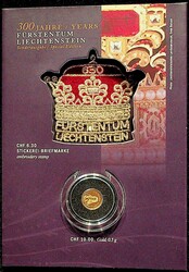 2019, 10 Fr. Gold, Anton Florian, 0,5 gr. fein, gekapselt mit ...