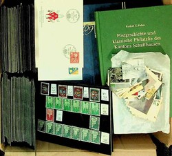 1882-2012, Karton mit fast nur gest. Dubletten in 4 Steckbüchern, ...