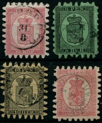 1860, 10 Kopl., 1866, 5, 10, 40 P., meist ordentlicher Durchstich, ...