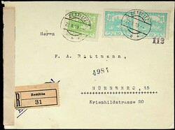 1918, 5 P. im Paar, 20 H., alle mit Durchstich, klarer alter Öst ...