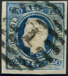 1866, 5 - 120 Reis, 7 Werte kpl., Pracht-Satz, nur 80 R. berührt, ...