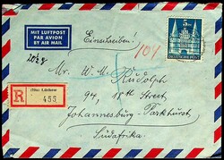 1948, 5 DM, Type 2, gut gezähnt, klar "Lüchow-6.6.52" auf saub. ...