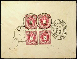 1883, 5 Kr., Luxus-VB, sehr klar "LINZ", rs. auf kleinem ...