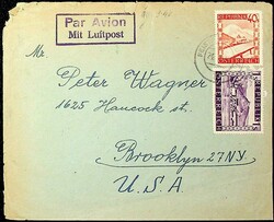 1948, 40 Gr. und 1 S. (Mängel), rs. 2 x 1 S., klar "Feistritz-a.d ...