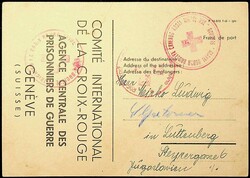 1945, Rot-Kreuz Postkarte vom 9. August 1945 aus Haiming in Tirol ...