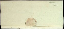 "Von Ehingen", hs. auf kpl. Prachtbrief 1798 (1 Seite Text) nach ...