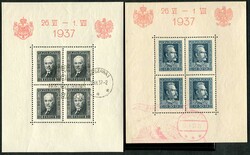 1937, 3 Blocks, sauber gest. 1937, signiert BPP (Petriuk oder ...