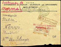1922, 200 R. Aufdruck, 10er-Block und 2 Paare mit 100 R. Aufdruck, 1 ...
