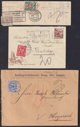 1879-1950, 34 Belege bzw. AK`s und 2 Briefstücke mit Schweizer ...