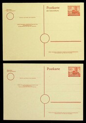 1955, 8 Pf. Karte und Antwortteil, Mi.465,-Automatically generated ...