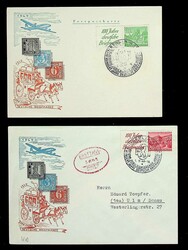 1949, Festpostkarte und Brief, je mit ETSST, Mi.200,-