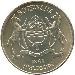 BOTSWANA: 1981, 5 Pula, "Jahr der Behinderten 1981", 28,28 gr. 925er, ...
