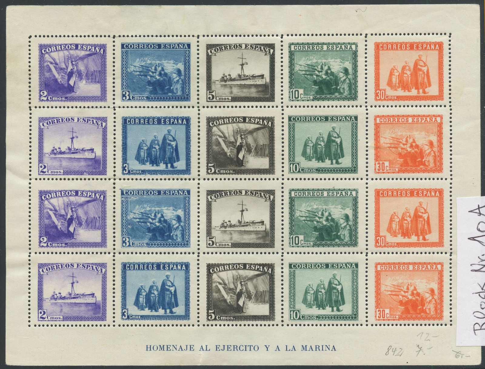 1938, kl. Lot mit 8 Blockausgaben ungebraucht/postfr., dabei Bl. 1B, ...