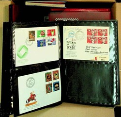 1880-2000, Lot im 8 Alben mit Marken und FDC, dabei auch n.A. 140 ...