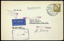 1954, 70 Pf. Heuss, klar "Lichtenfels-21.12.56", sauberer ...