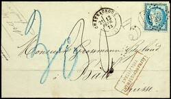 1871, 25 C. (Eckfehler), daneben klar "CHATEAUROUX-12.Fevr.74", Marke ...