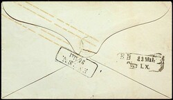 Ca.1863, 3 Kr. Kabinett-GSU, klarer Nr.-Stpl. "42" auf Wertstempel, ...