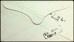 Ca.1863, 3 Kr. Luxus-GSU, sehr klarer Nr.-Stpl. "86", Ra. "MALSCH", ...