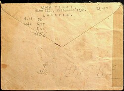 1945, 2 x 5 S., 1 S., 20 und 40 gr., klar gest. "Wien-28.12.46" auf ...