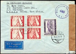 1947, 1 S. und 40 gr., 2 Paare (stark versch. Nuancen), klar "Wien-10 ...