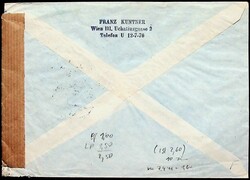 1947, 1 S. und 40 gr., 2 Paare (stark versch. Nuancen), klar "Wien-10 ...