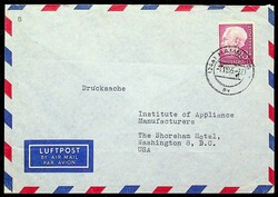 1954, 40 Pf., klar "Hamburg-1.11.55" auf sauberem ...