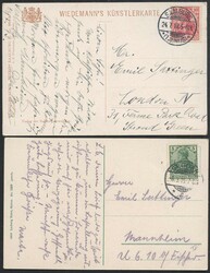 DEUTSCHLAND, 1909-21, Posten von 46 Ansichtskarten Topographie Dt. ...