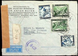 1945, 2 x 50 gr. und 2 x 3 S., klar "Wien-13.9.46", sauberer ...