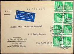 1948, 8 x 10 Pf., eng gezähnt, klar "Frankfurt (M)-7.5.50", saub. ...