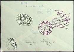 1948, 84 mit 16 und 20 Pf., klar "Stuttgart-6.12.48", daneben roter ...