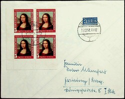 1952, 5 Pf. Mona Lisa, Eckrand-VB links unten, zentrisch klar "Bad ...