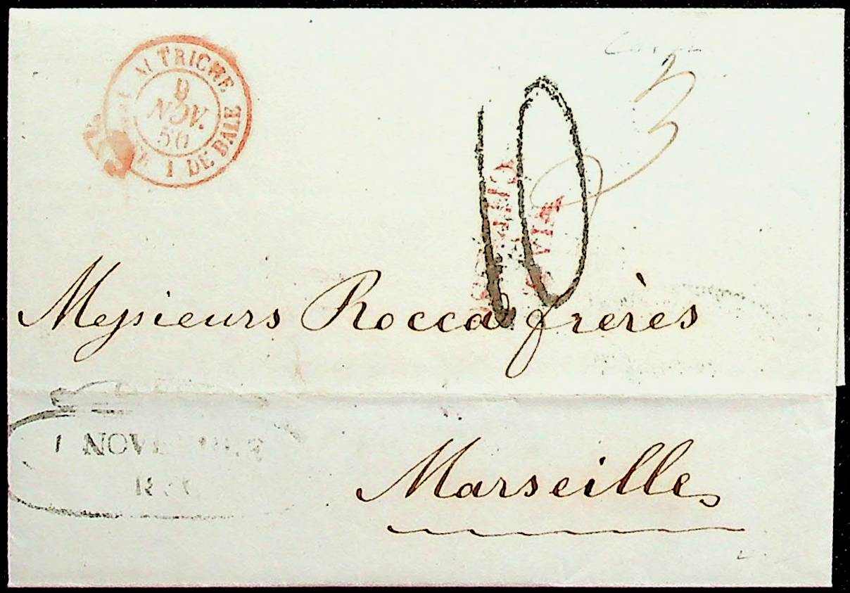 "CORFU", Zier-Oval, ziemlichklar, roter L2 "VIA DI CHIASSO" und rot ...