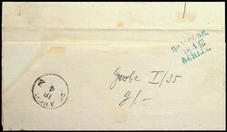 1864, Paar 1/4 S., guter Durchstich, sehr klarer K2 "ROSTOCK", kpl. ...