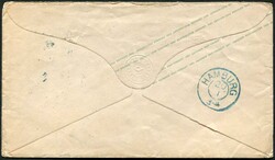 1864, 1/2 Gr., durchstochen, oben Scherentrennung, links unten ...