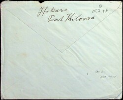 1905, 7 1/2 H. mit Wz., klar "KOLOSSA-28.7.14" auf saub. Brief nach ...