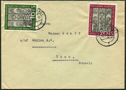 1951, 10 und 20 Pf. Marienkirche, je gut gezähnt, je klar gest. ...