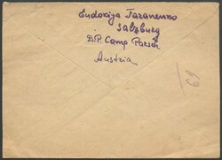 1948, 5 gr und 2 S. Trachten, klar "Salzburg-28.10.48", Luftpost-Bf. ...