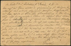 1890, saub. GSK 10 Cent. Spanien, klar "CADIZ" an S.M.S "Ittis" nach ...